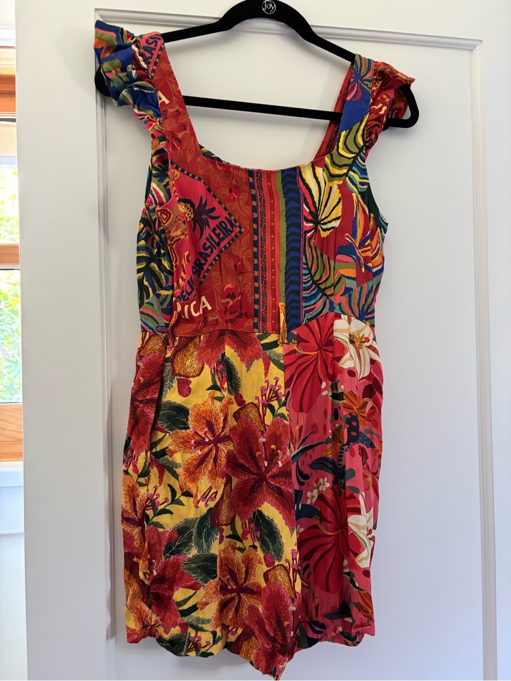 FARM Rio Multicolor Floral Patchwork Romper - Picture 3 of 7